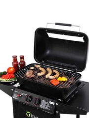 Tepro Black Garden Irvine Lava Stone Gas BBQ Grill - Image 9 of 9