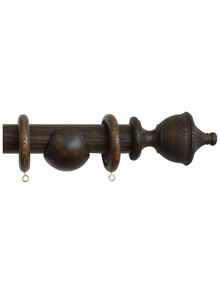 Laura Ashley Dark Chestnut Haywood Curtain Pole - Image 2 of 4 Laura Ashley Dark Chestnut Haywood Curtain Pole - Image 2 of 4