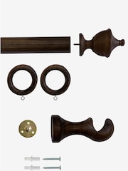 Laura Ashley Dark Chestnut Haywood Curtain Pole - Image 4 of 4