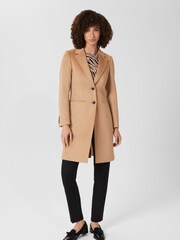 Hobbs Brown Petite Tilda Coat - Image 1 of 4