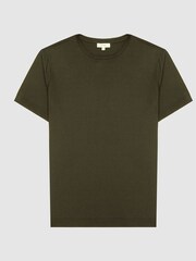 Reiss Oxidised Green Regular Fit Crew Neck T-shirt - Image 2 of 7