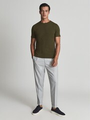 Reiss Oxidised Green Regular Fit Crew Neck T-shirt - Image 4 of 7