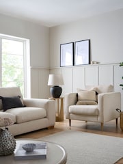 Tweedy Plain Light Natural Houghton Slim Arm Chair - Image 6 of 13