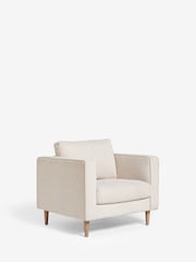 Tweedy Plain Light Natural Houghton Slim Arm Chair - Image 8 of 13