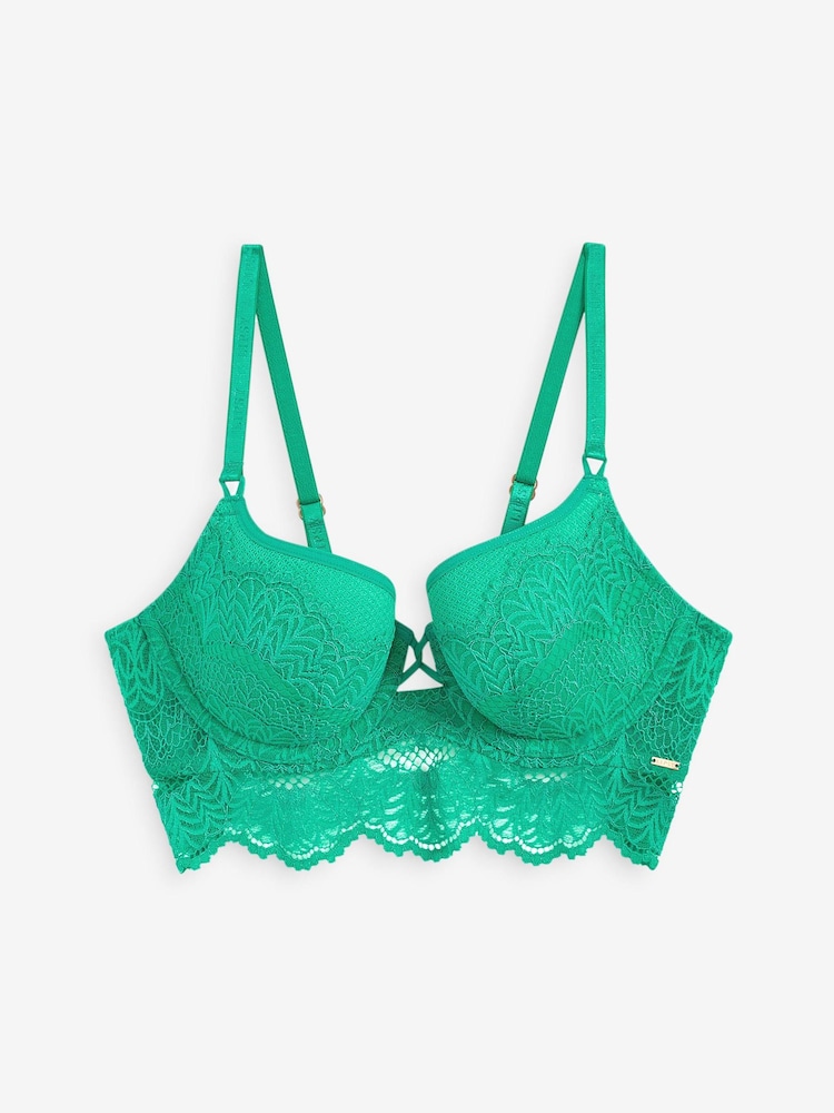 Lipsy Glamour Lace Padded Balcony Bra - Image 5 of 5