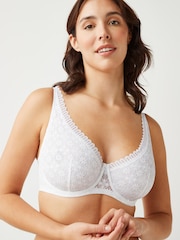 Black/White DD+ Non Pad Full Cup Geo Lace Bras 2 Pack - Image 2 of 7