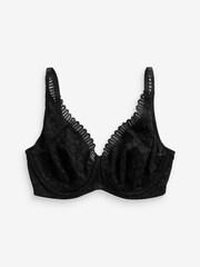 Black/White DD+ Non Pad Full Cup Geo Lace Bras 2 Pack - Image 7 of 7