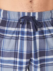 Blue/Plum Check Shorts Motion Flex Cosy Pyjama Bottoms 2 Pack - Image 7 of 11