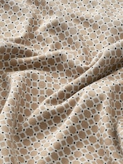Neutral Brown Geo Short Sleeve Print Polo Shirt - Image 9 of 9