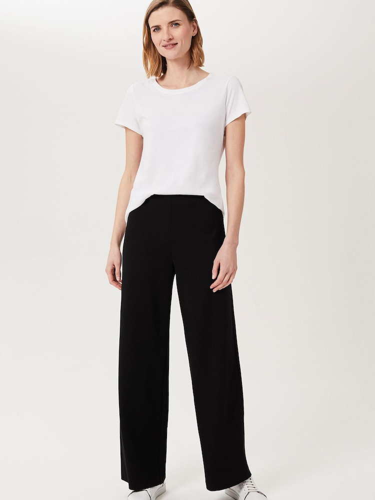 Hobbs Black Ponte Pippa Wide Trousers - Image 1 of 4