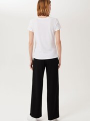 Hobbs Black Ponte Pippa Wide Trousers - Image 2 of 4