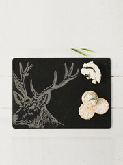 The Just Slate Company Natural Stag Cheese Board - Image 1 of 3