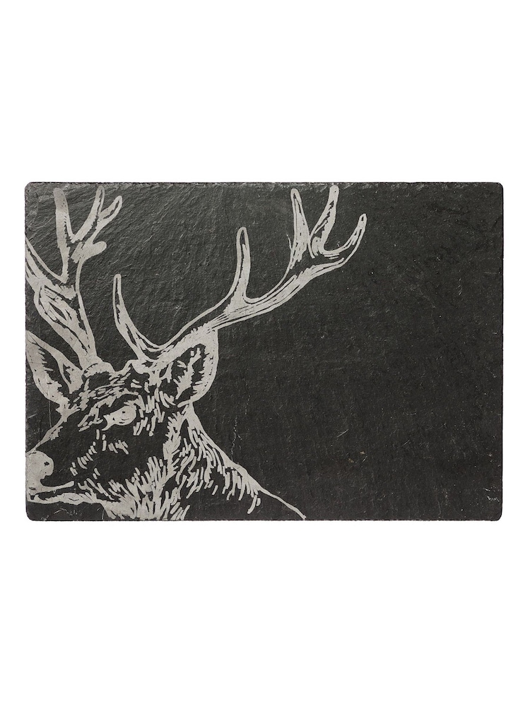 The Just Slate Company Natural Stag Cheese Board - Image 2 of 3