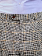 Grey Check Relaxed Tapered Nova Fides Formal Trousers - Image 5 of 10