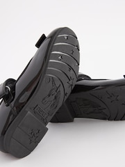 Black Patent Narrow Fit (E) School Leather Bow Mary Jane Shoes - Image 6 of 6