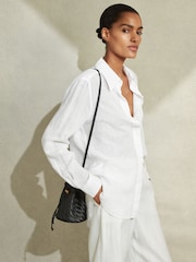 Camisa de manga larga en lino Campbell de Reiss - Imagen 1 de 6