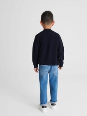 Reiss Navy Andrews 100% Merino Wool Cardigan - Image 5 of 7