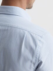 Reiss White/Blue Blackheath Striped Oxford Shirt - Image 4 of 8