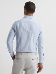 Reiss White/Blue Blackheath Striped Oxford Shirt - Image 5 of 8