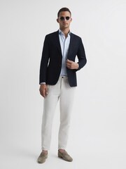 Reiss White/Blue Blackheath Striped Oxford Shirt - Image 7 of 8
