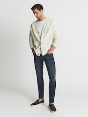 Reiss Washed Indigo James Super Skinny Washed Jeans - Image 1 of 6