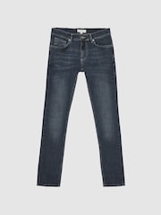 Reiss Washed Indigo James Super Skinny Washed Jeans - Image 2 of 6