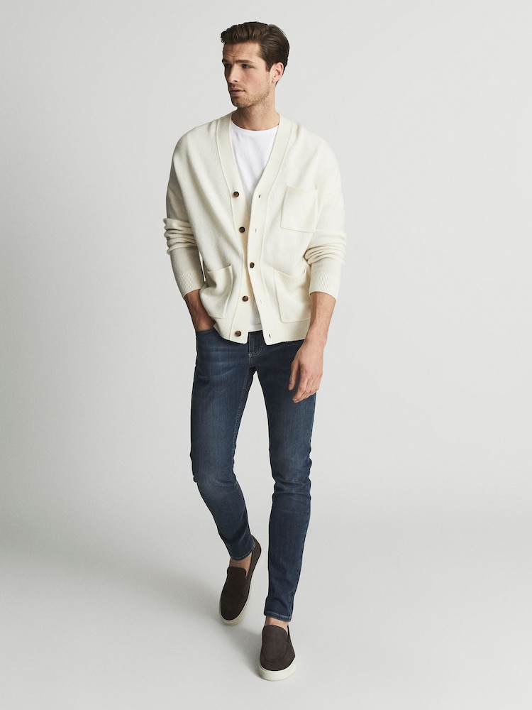 Reiss Washed Indigo James Super Skinny Washed Jeans - Image 6 of 6