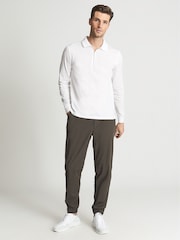 Reiss White Ashdown Golf Half Zip Polo Shirt - Image 1 of 5