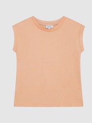 Reiss Orange Tereza Jr Crew Neck Jersey T-shirt - Image 2 of 4