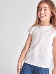 Reiss White Tereza Jr Crew Neck Jersey T-shirt - Image 1 of 7