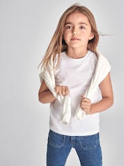 Reiss White Tereza Jr Crew Neck Jersey T-shirt - Image 4 of 7