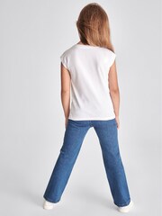 Reiss White Tereza Jr Crew Neck Jersey T-shirt - Image 5 of 7
