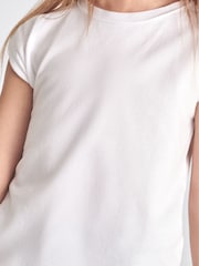 Reiss White Tereza Jr Crew Neck Jersey T-shirt - Image 6 of 7