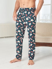 Green Breakfast Print Pyjama Bottoms - Image 1 of 4