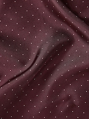 Reiss Burgundy Liam Polka Dot Silk Pocket Square - Image 5 of 5