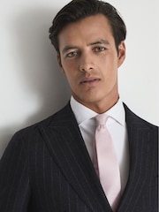 Reiss Pink Ceremony Textured Silk Tie - Image 2 of 4