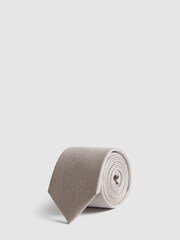 Reiss Champagne Ceremony Textured Silk Tie - Image 1 of 4