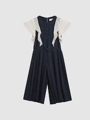 Reiss Navy Sienna Jr Junior Colourblock Jumpsuit - Image 2 of 7
