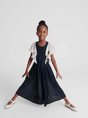 Reiss Navy Sienna Jr Junior Colourblock Jumpsuit - Image 3 of 7