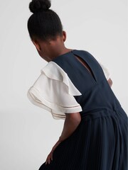 Reiss Navy Sienna Jr Junior Colourblock Jumpsuit - Image 4 of 7