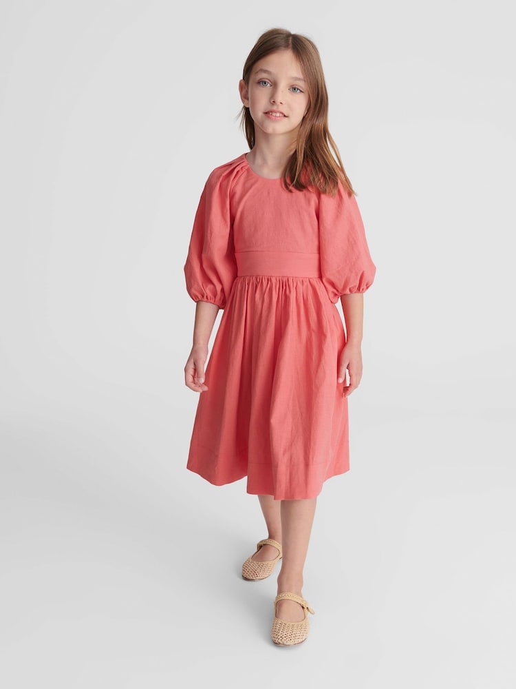 Reiss Coral Mae Jr Bow Back Dress - Image 1 of 7