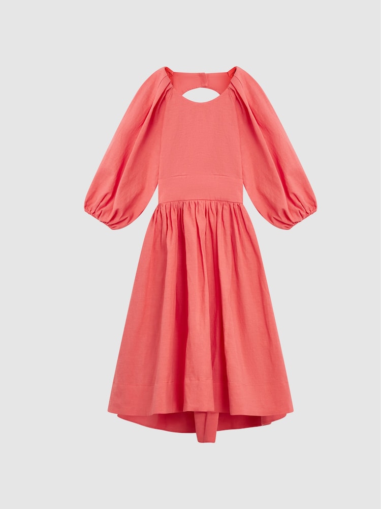 Reiss Coral Mae Jr Bow Back Dress - Image 2 of 7