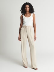 Reiss White Sabrina Double Strap Knitted Vest - Image 1 of 7