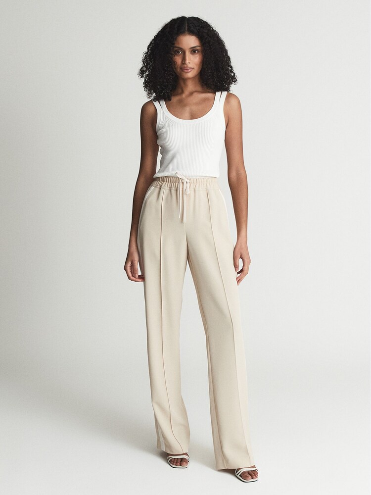 Reiss White Sabrina Double Strap Knitted Vest - Image 1 of 7