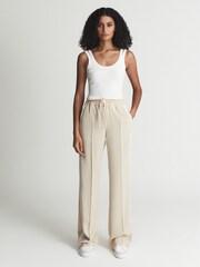 Reiss White Sabrina Double Strap Knitted Vest - Image 7 of 7
