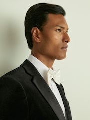 Reiss Black Ace Velvet Single Breasted Slim Fit Jacket - Image 5 of 10