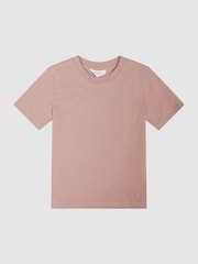 Reiss Soft Pink Bless Crew Neck T-shirt - Image 2 of 5