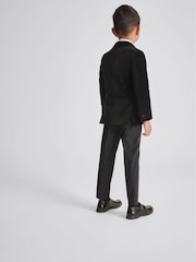 Reiss Black Ace Single Breasted Velvet Blazer - Image 5 of 6