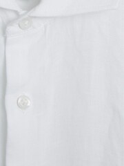 Reiss White Ruban Long Sleeve Linen Shirt - Image 6 of 6