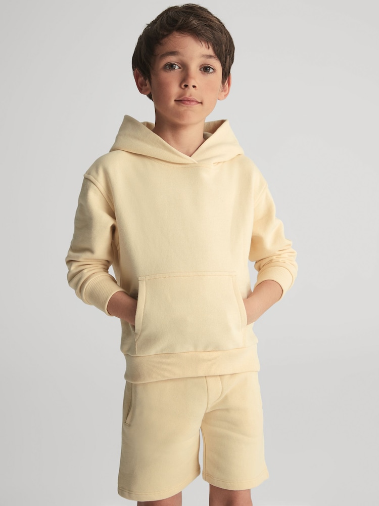 Reiss Lemon Alexander Oversized Cotton Jersey Hoodie - Image 1 of 8